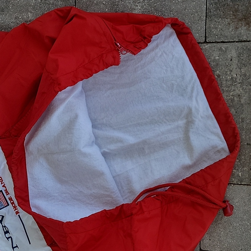 Bailey T's Red Newport Windbreaker Bungee Waist Side Zip Kangroo Pocket - Picture 12 of 12